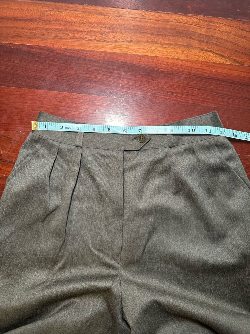Harvé Benard Saks Fifth Avenue 100% Wool Pleated Tailored Trousers Size 0 - Picture 5 of 7